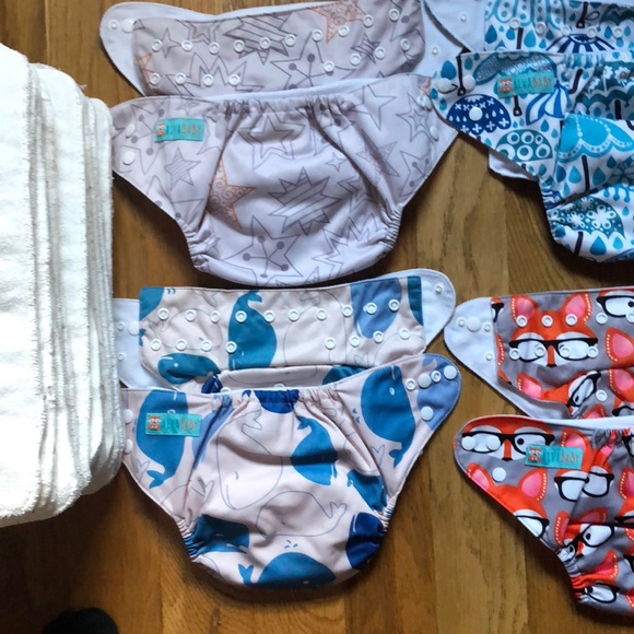 12 AlvaBaby snap one size pocket diapers - Picture 5 of 6